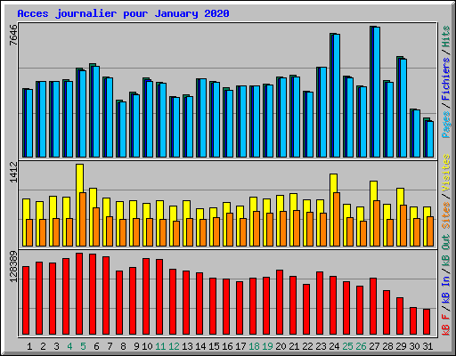 Acces journalier pour January 2020